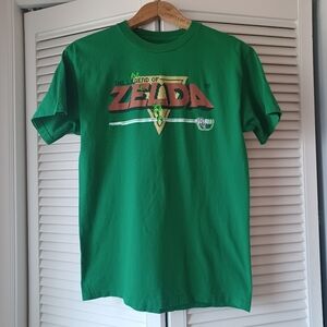 Legend of Zelda Men's Medium T-shirt Green Vintage Retro Gaming Link
